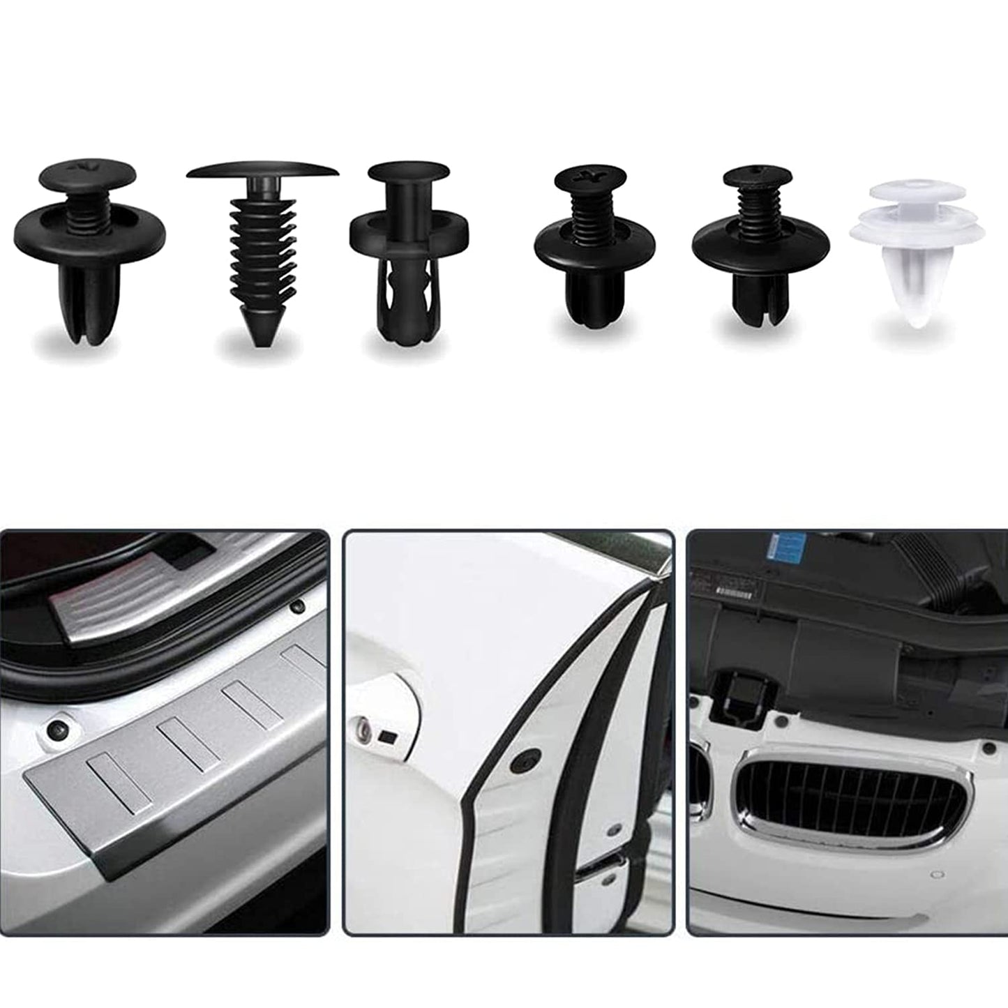Kit complets habitacle intérieur et extérieur rivets et attaches universel 100 rivets | 50 attaches