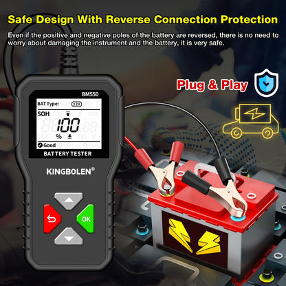 Kit Diagnostic Batterie 12V – Multimètre Digital + Testeur de Batterie Professionnel