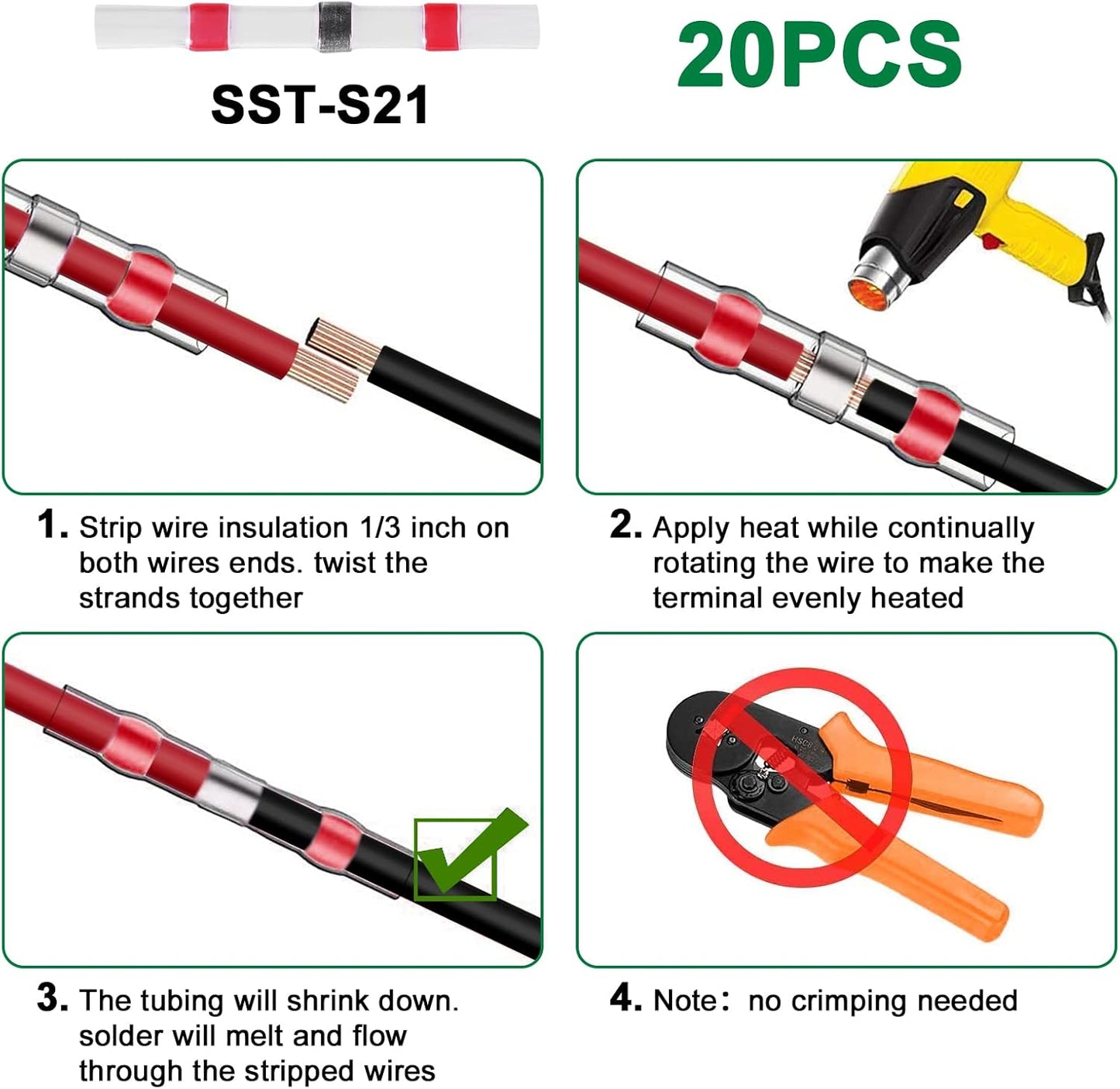 Kit Connecteurs Étanches + Pistolet à Chaleur resistant contre l'humidité tropicale