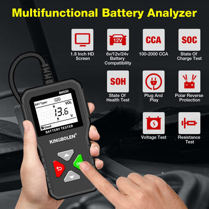 Kit Diagnostic Batterie 12V – Multimètre Digital + Testeur de Batterie Professionnel
