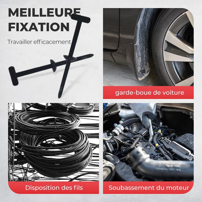 Kit complets habitacle intérieur et extérieur rivets et attaches universel 100 rivets | 50 attaches