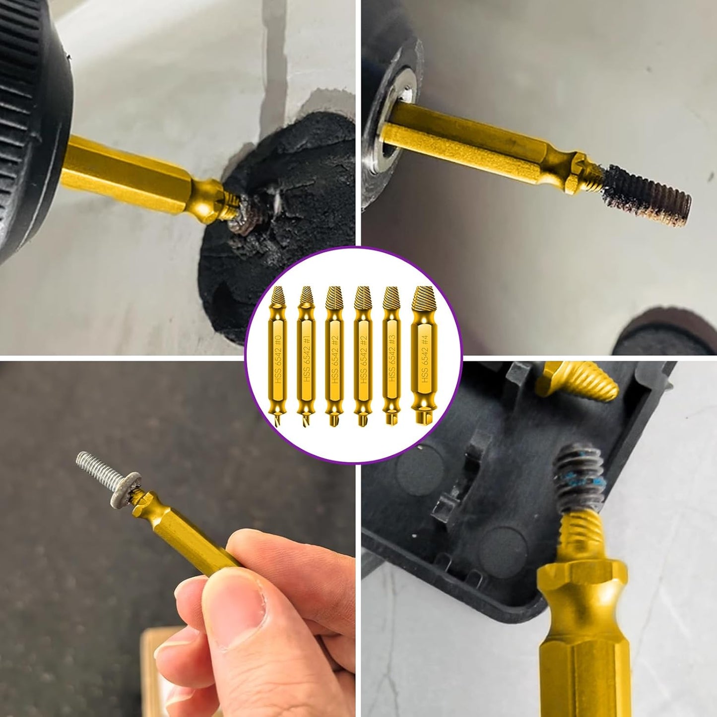 Kit Extracteur de Vis Cassées + Clé à Filtre à Huile Réglable PRO