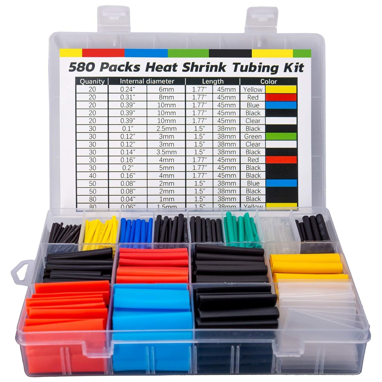 Kit Gaines Thermorétractables 580 PCS + Pince à Sertir | Kit Électricité Auto