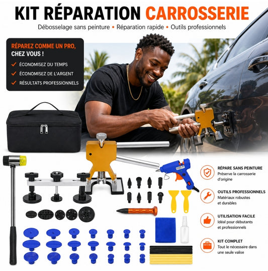 Kit Réparation Carrosserie Sans Peinture – Débosselage Auto Professionnel