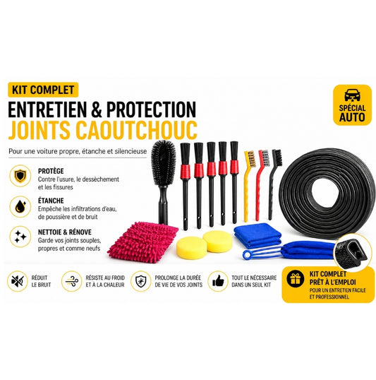 Kit Entretien & Protection Joints Caoutchouc Auto