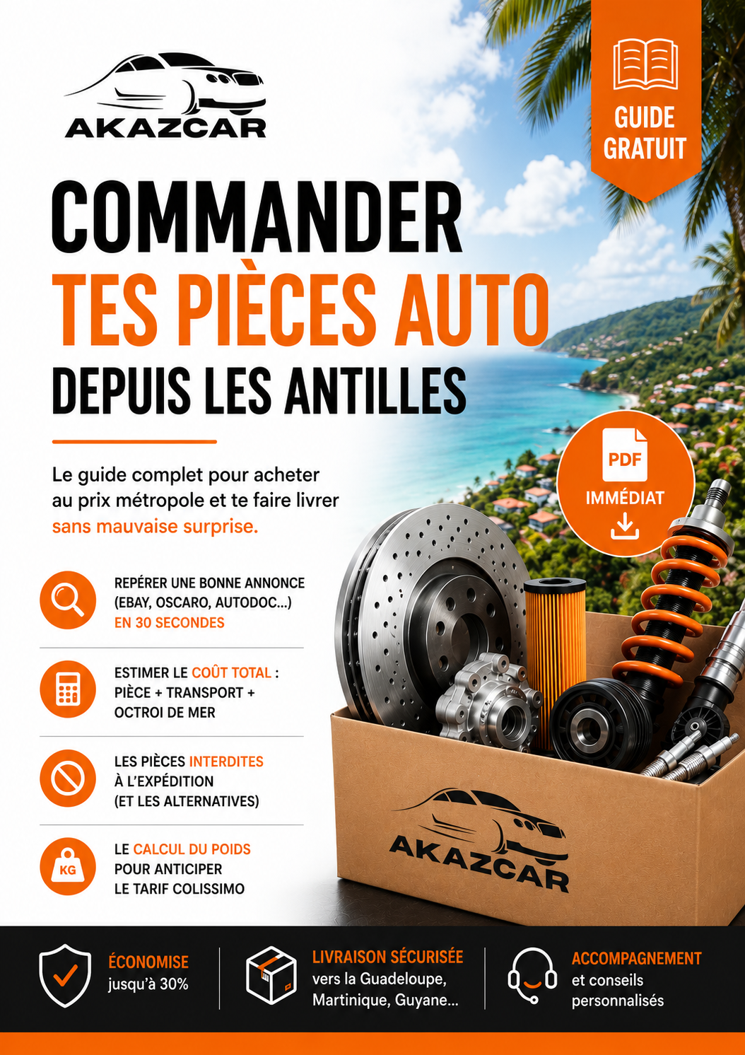 Guide Gratuit : Commander vos pièces auto depuis les Antilles